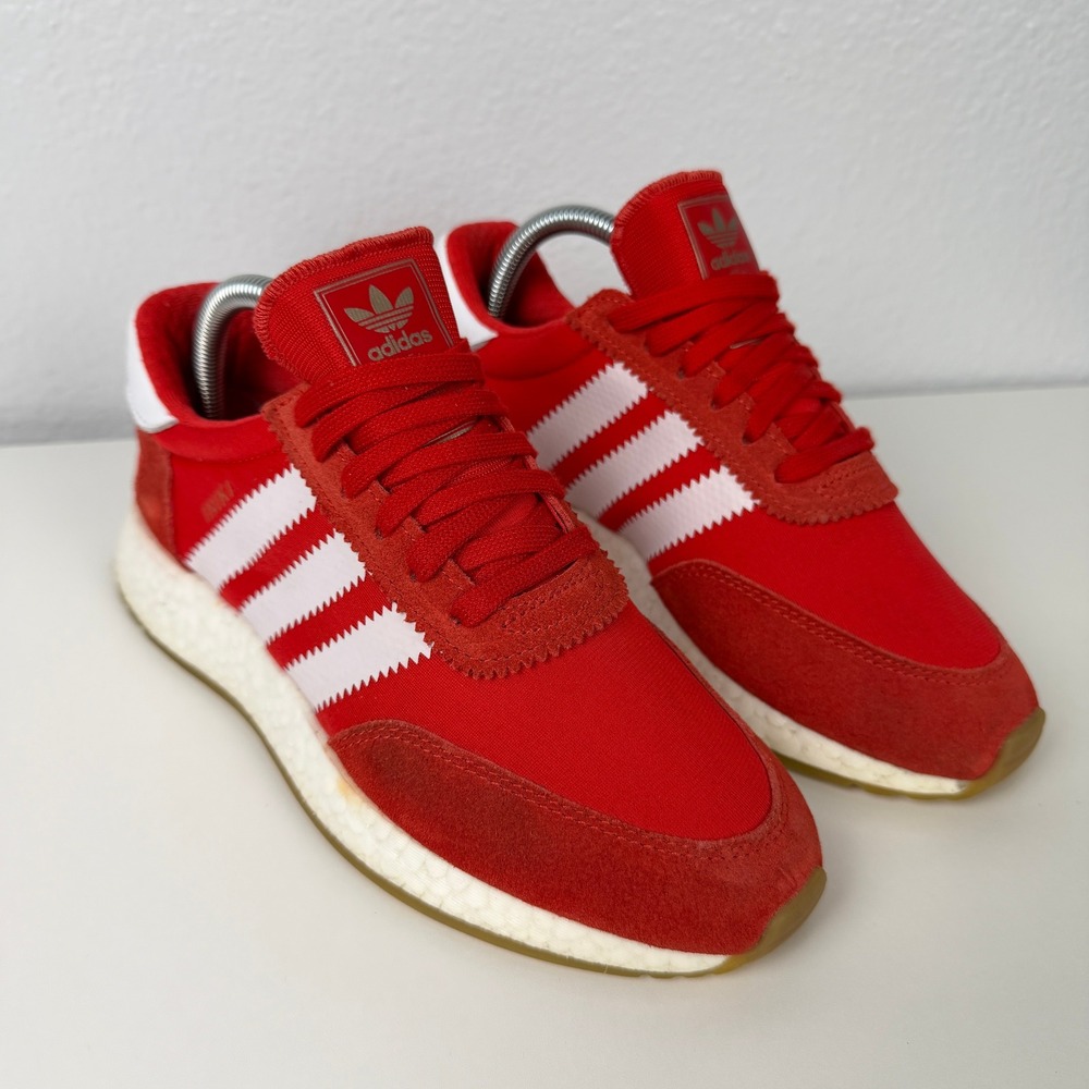 adidas Iniki Runner Boost Mens 6 Red White Gum Sole Retro Sneakers BB2091